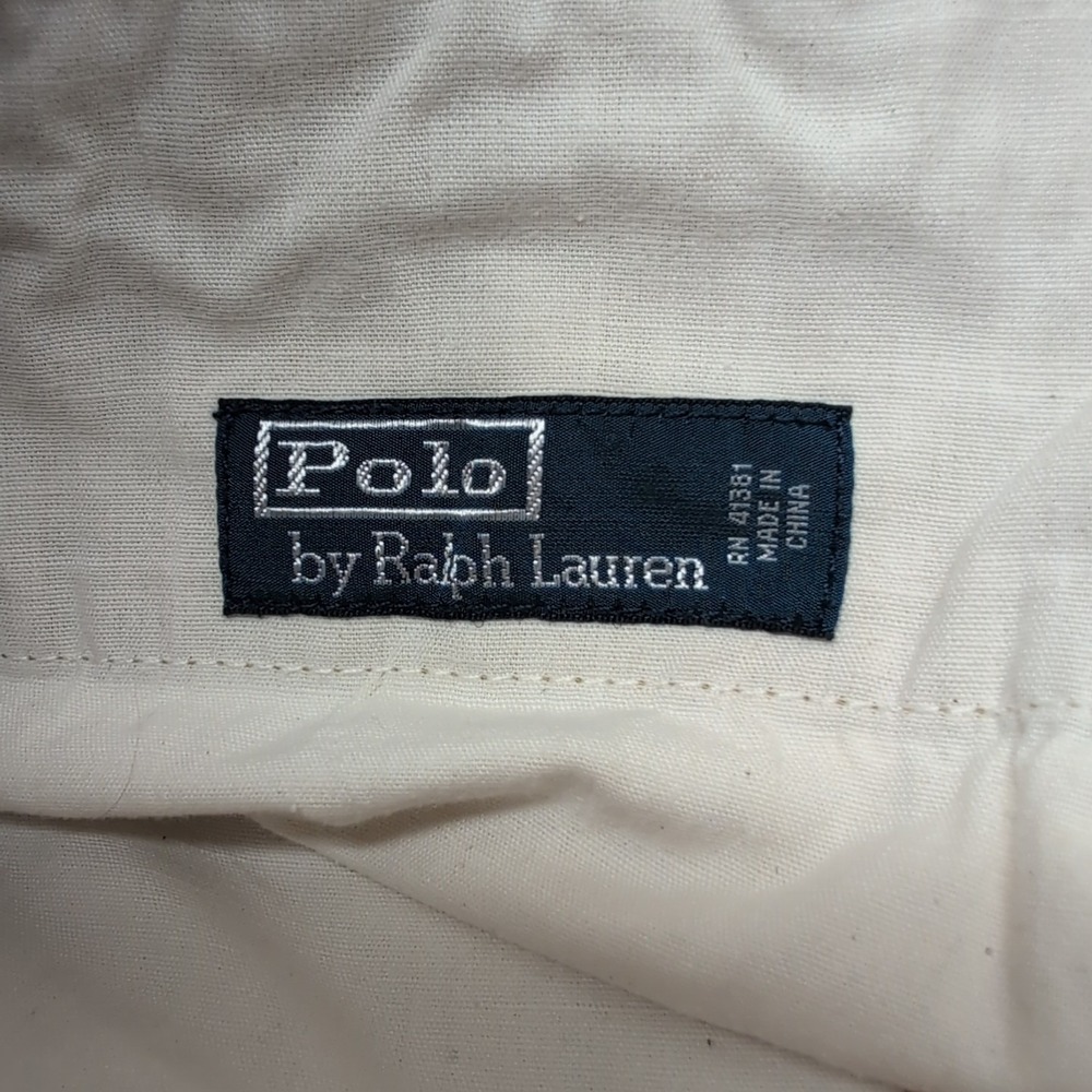VTG Polo Ralph Lauren Bleecker Pants Men's 36x30 Tan Paratrooper Cargo Cinch - Picture 10 of 11